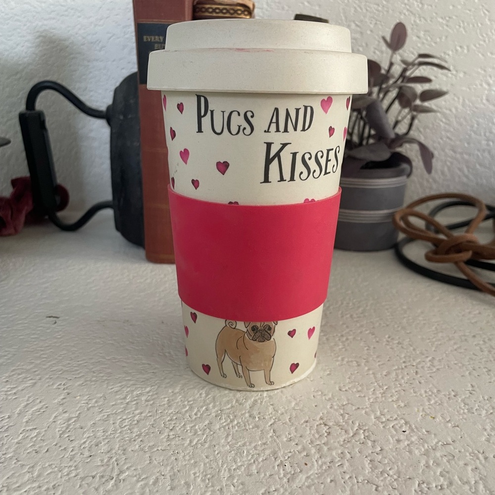 New Pug Bamboo Fibre Tavel Mug